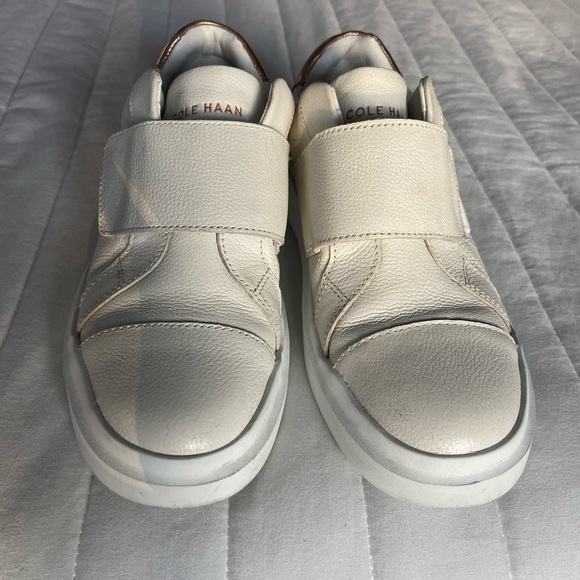 Cole Haan GrandPro Rally Velcro Leather Sneakers gold accent Women Size 5.5 B - Picture 11 of 12